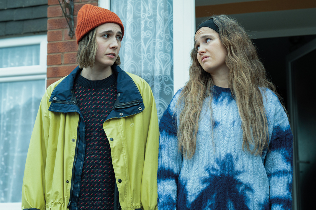 Real life siblings Kat Sadler and Lizzie Davidson as Josie and Billie in Such Brave Girls. 