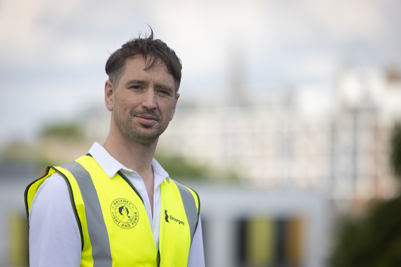 Emergent Energy founder Reg Platt in hi-vis