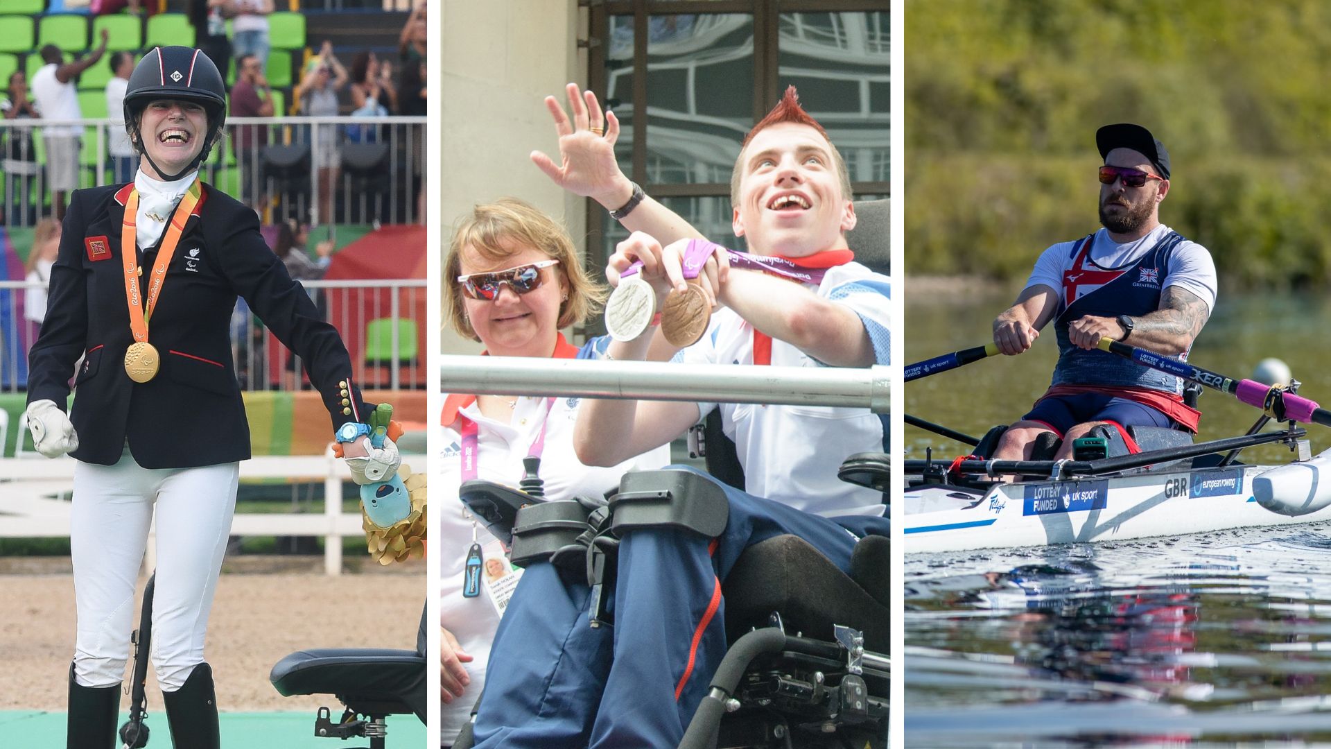 Paralympians Sophie Christansen, David Smith and Ben Pritchard