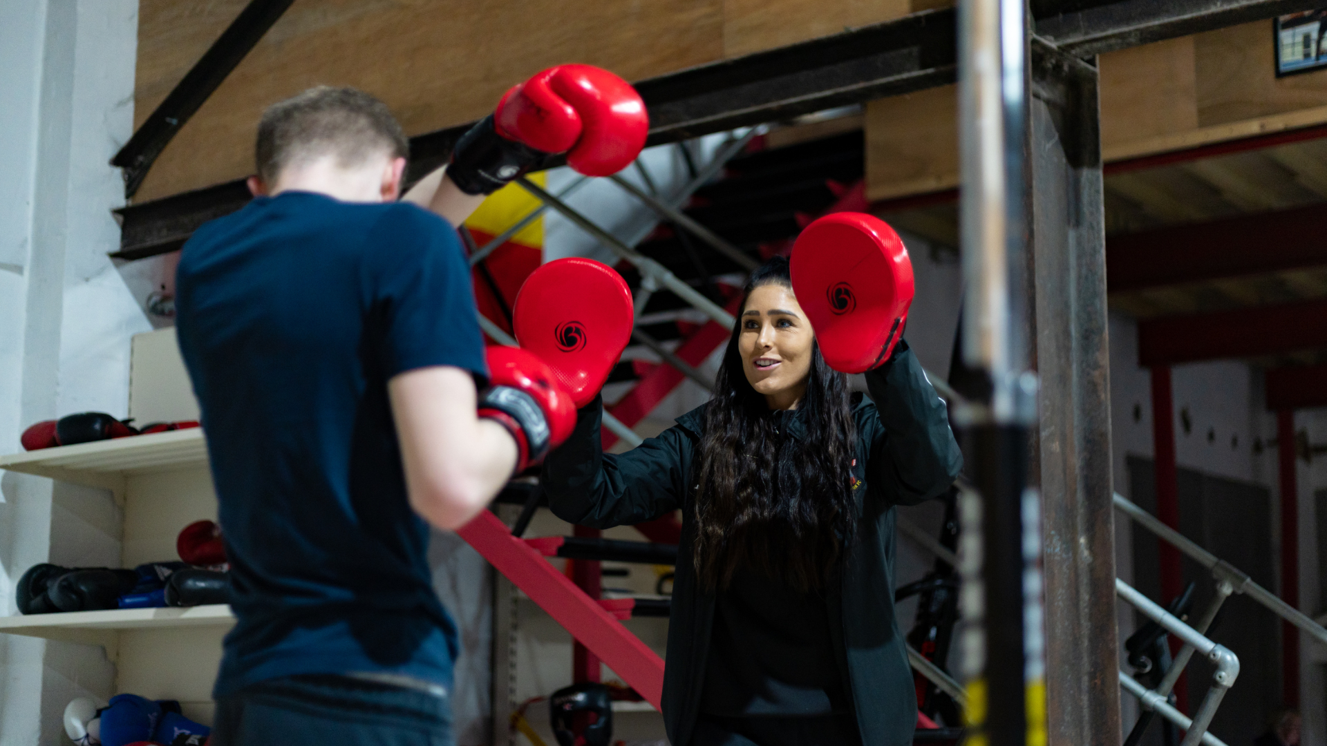 Saints Foundation project staff deliver a boxing session on the Chances programme in Southampton