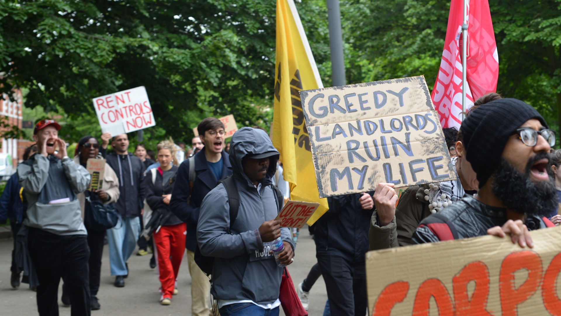 Renters protest high rents in London