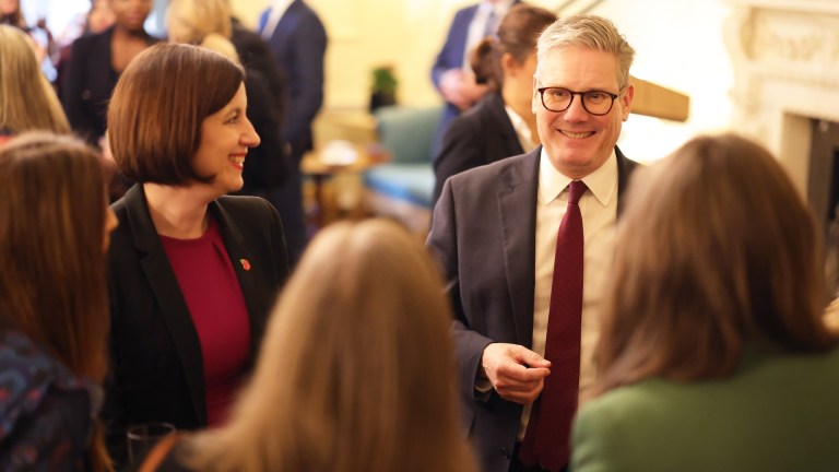 Keir Starmer and education secretary Bridget Phillipson, who is also running to be deputy prime minister, at a reception for teachers and teaching assistants in 10 Downing Street.