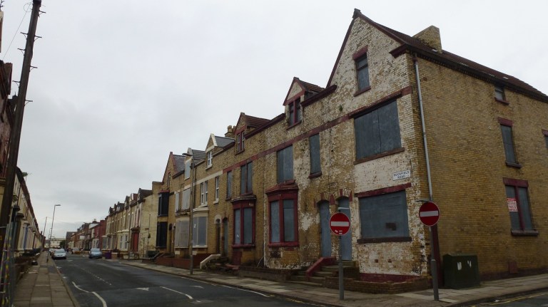 boarded-up empty homes