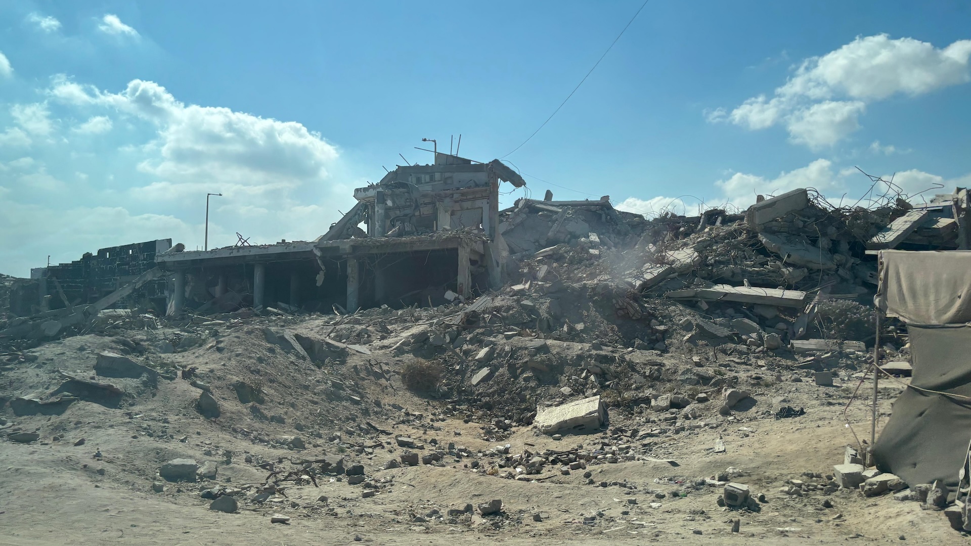 Rubble and destruction in Gaza