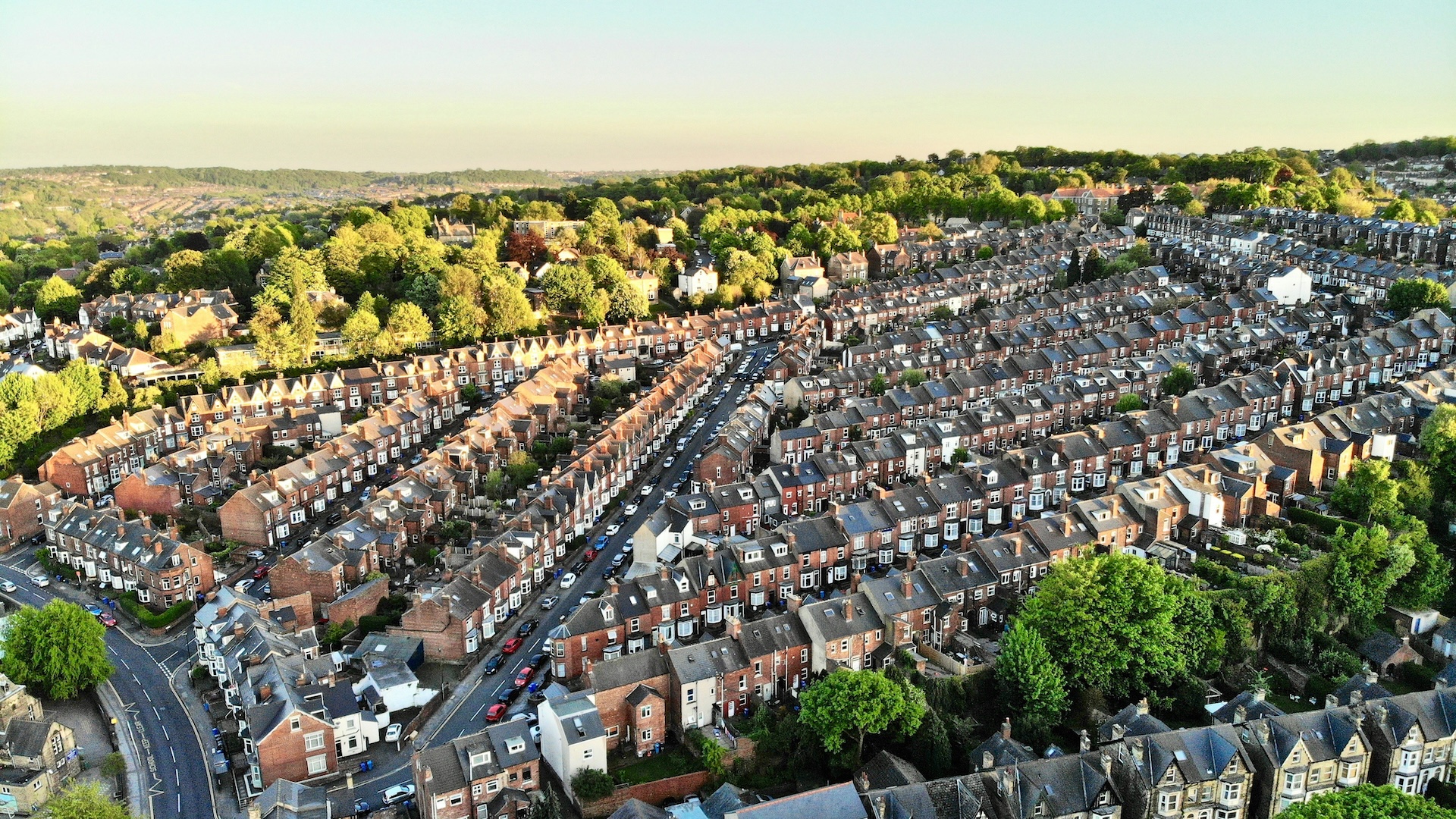 Rows of houses in Sheffield
