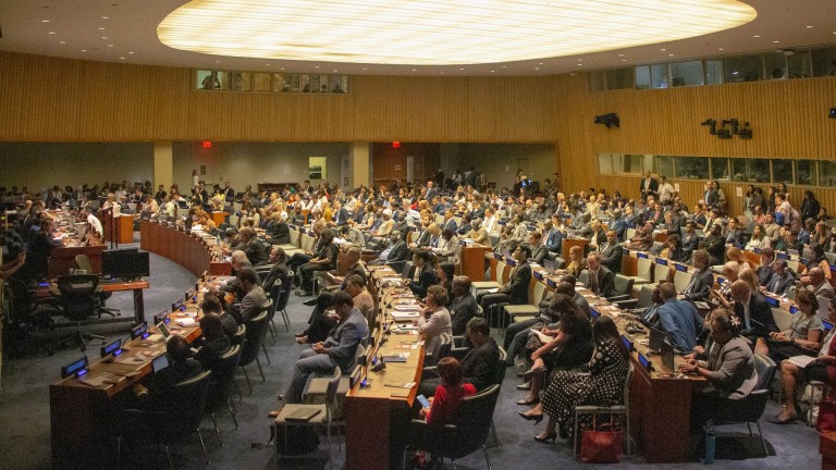 Delegates from around the world at the United Nations.