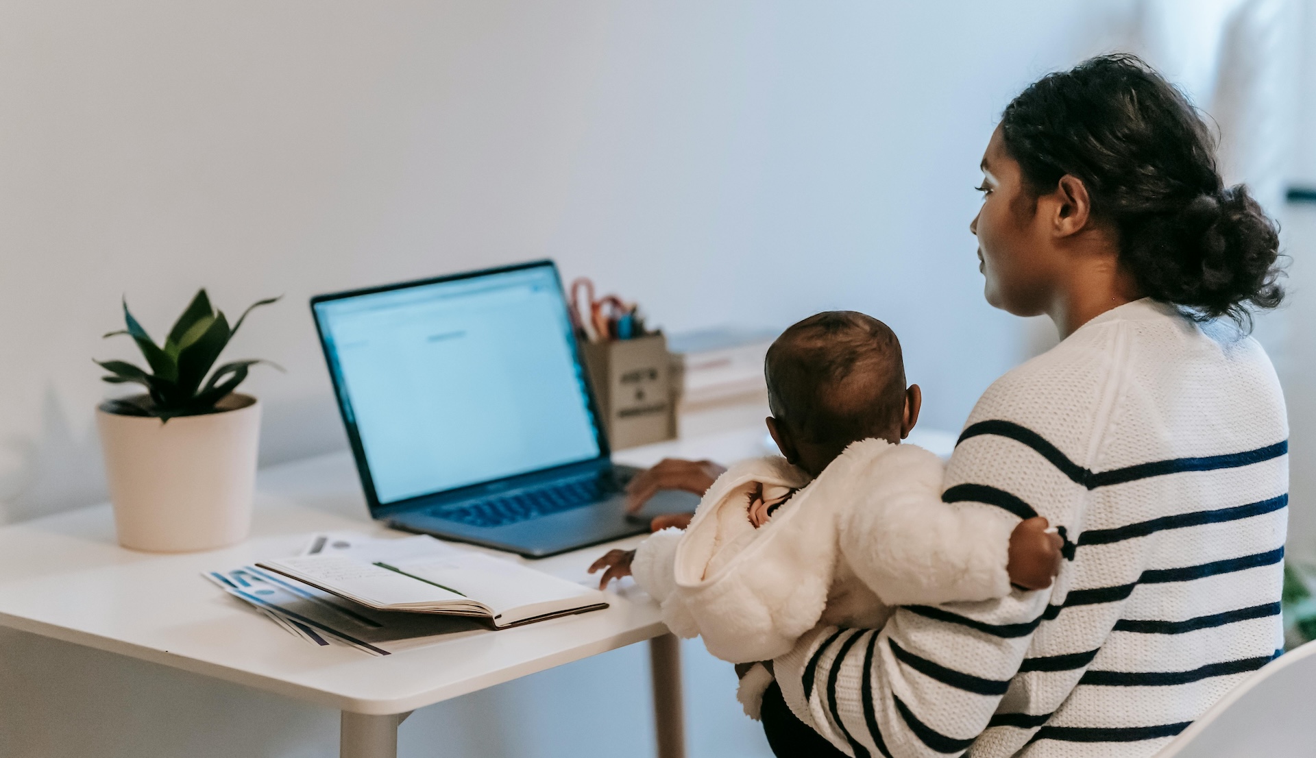 Stock image of mother and baby