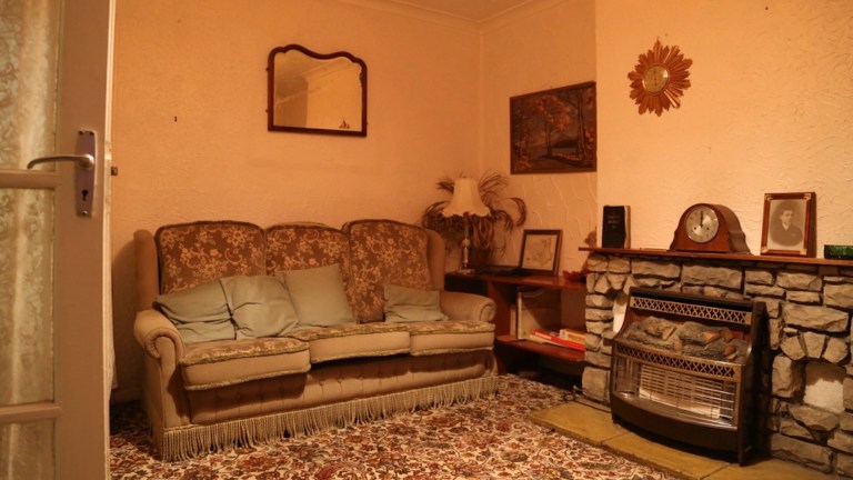 Inside the living room of 30 East Drive, where a poltergeist is believed to live. Image: 30 East Drive