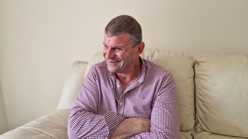 Andre Hopkins at his new home