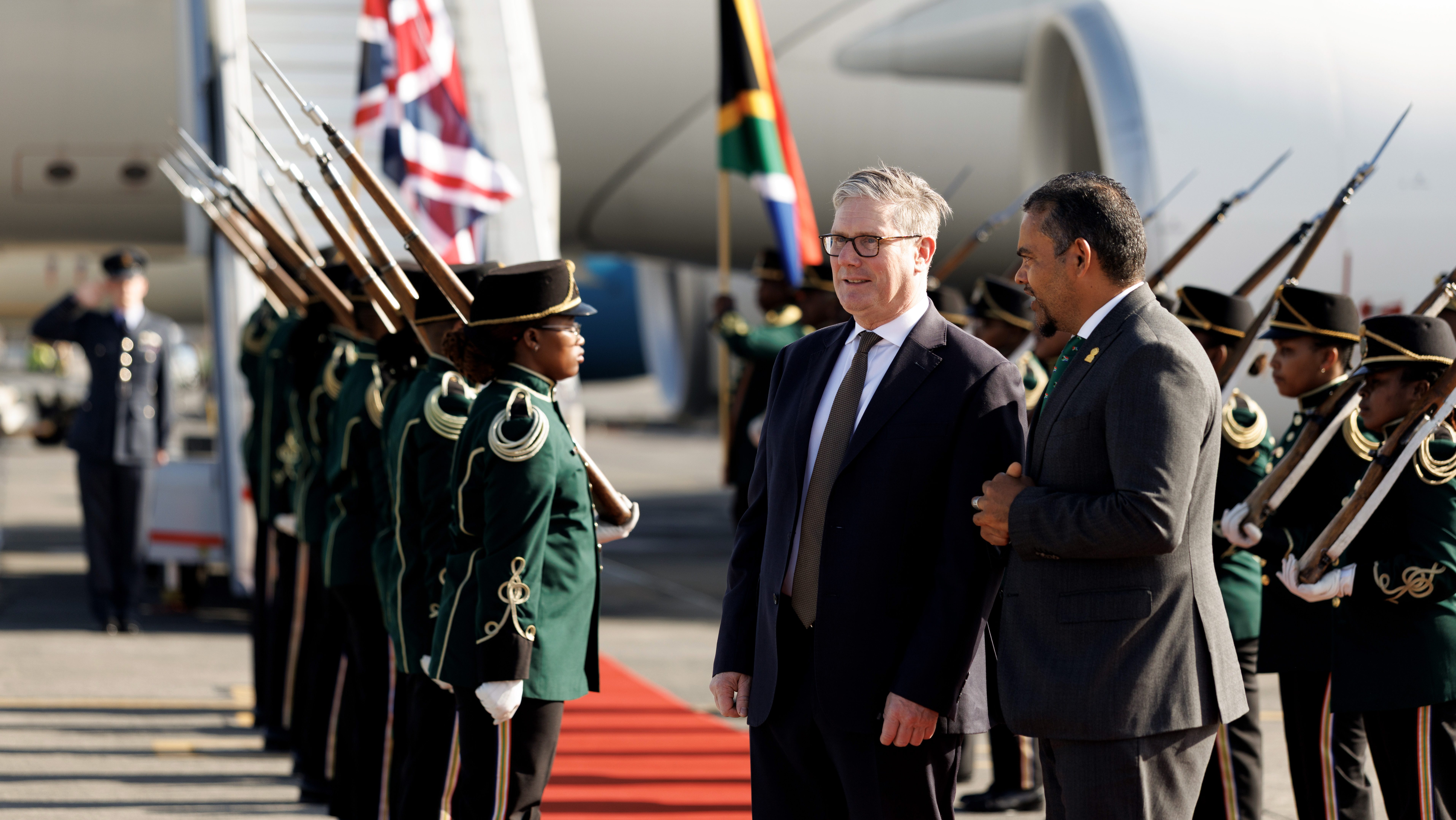 Keir Starmer arrives in South Africa ahead of the G20 summit.