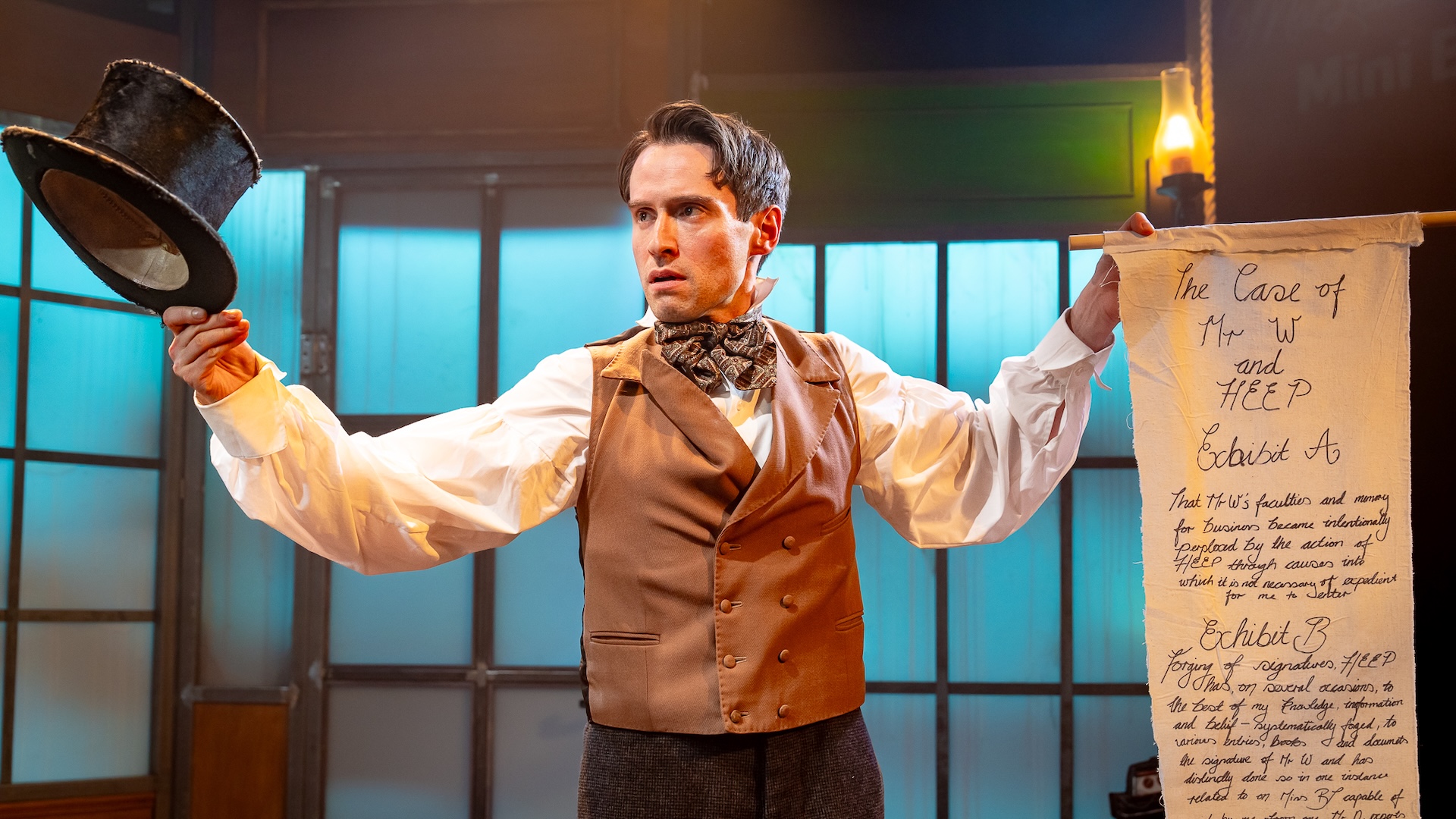Eddy Payne as David Copperfield at the Jermyn Street Theatre.
