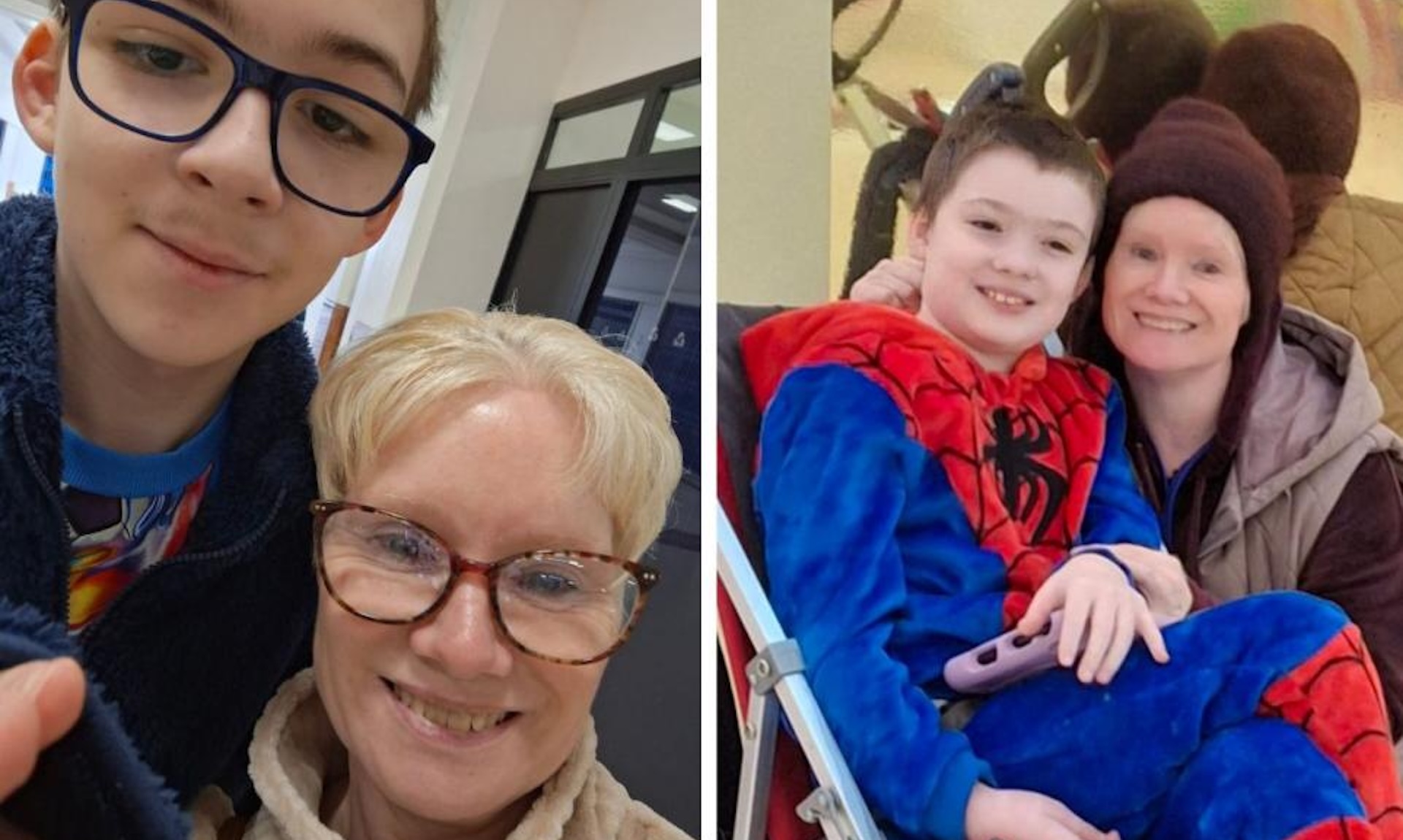 Lorraine Griffin and her sons Sam and Ben.