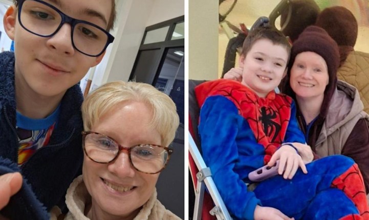 Lorraine Griffin and her sons Sam and Ben.