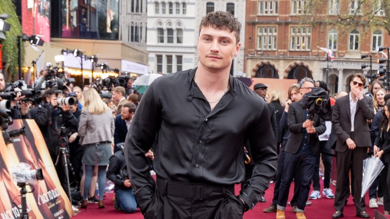 Sam Buchanan on the red carpet promoting Amy Winehouse biopic Back to Black.
