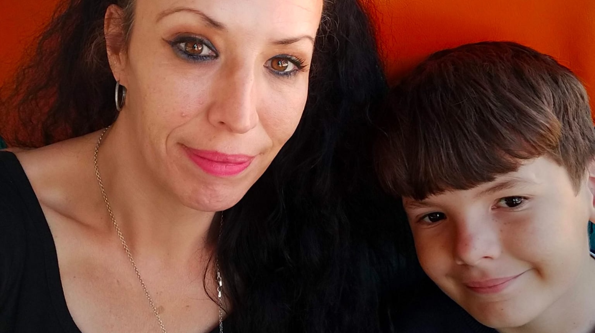 Sam Richards and her son