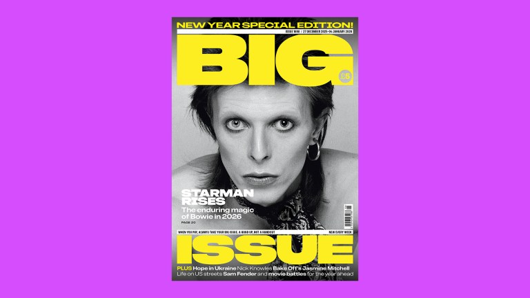 An image of a Big Issue magazine cover with David Bowie on it