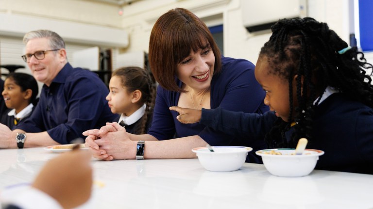 education secretary Bridget Phillipson meets children at a breakfast club