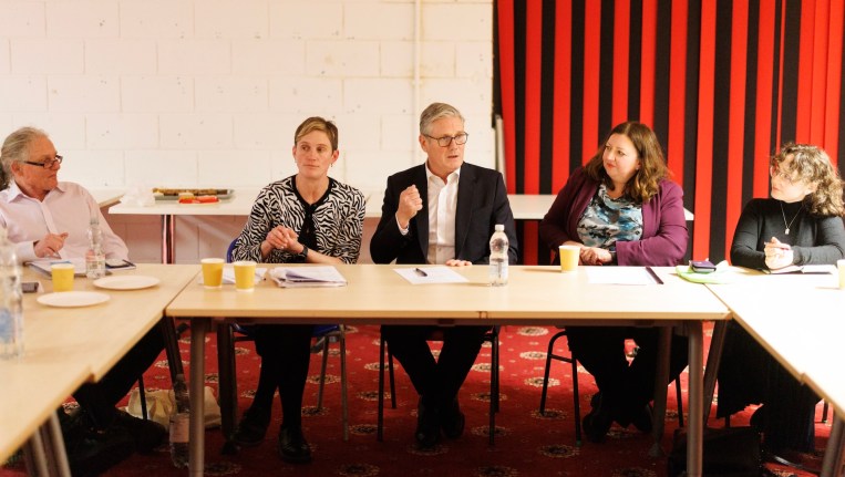 keir starmer at a changing realities meeting