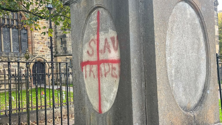 The monument at Lancaster Priory.