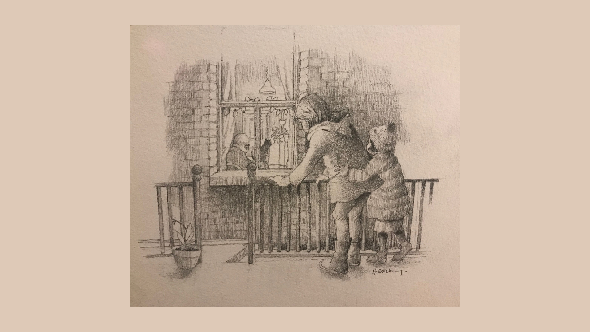 Helen Oxenbury's new, exclusive illustration for Pax: A Festive Tale.