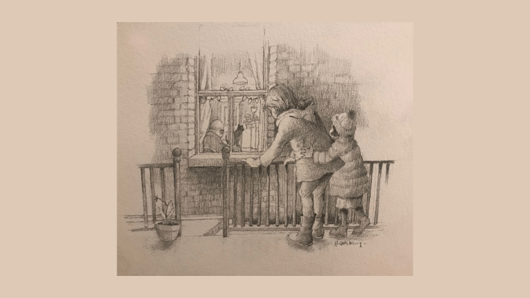 Helen Oxenbury's new, exclusive illustration for Pax: A Festive Tale.