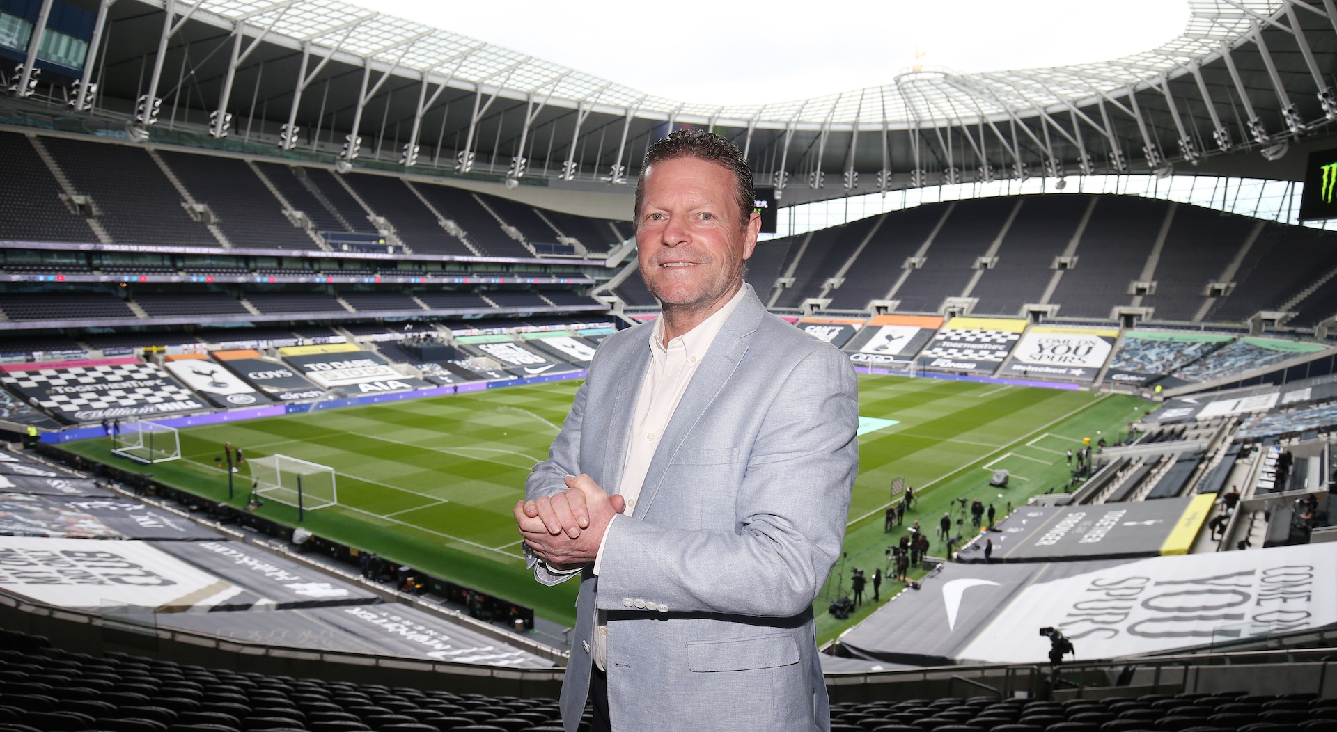 Former player Micky Hazard at the Tottenham Hotspur Stadium. Image: Tottenham Hotspur FC/Shutterstock