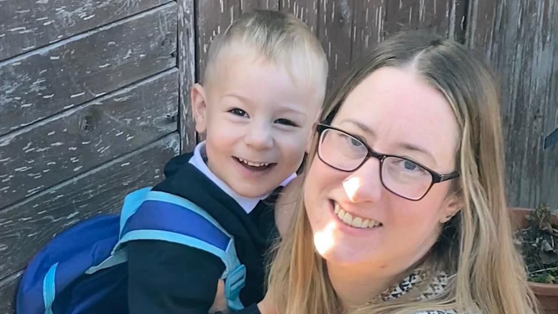 Claire and her son Ozzy.