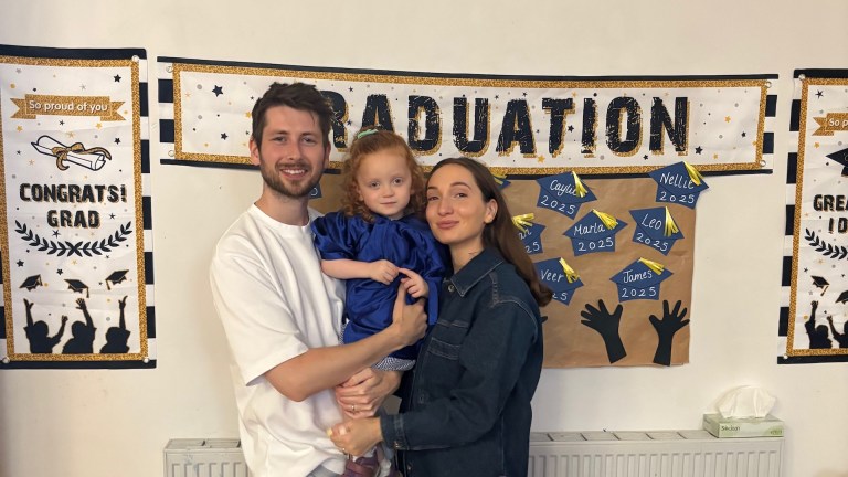 Gaby and David Boast and their daughter Nellie.