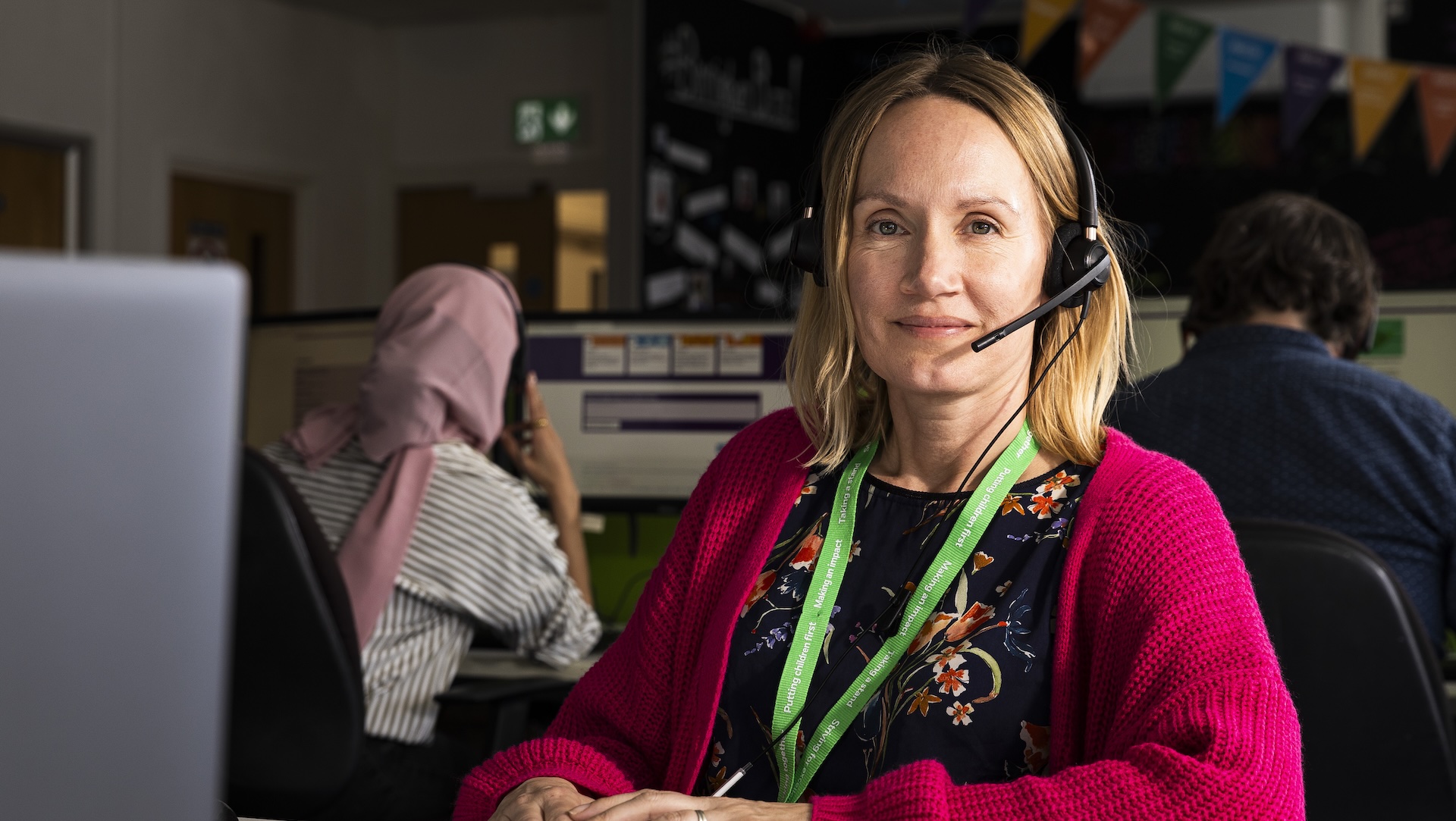 Childline counsellor