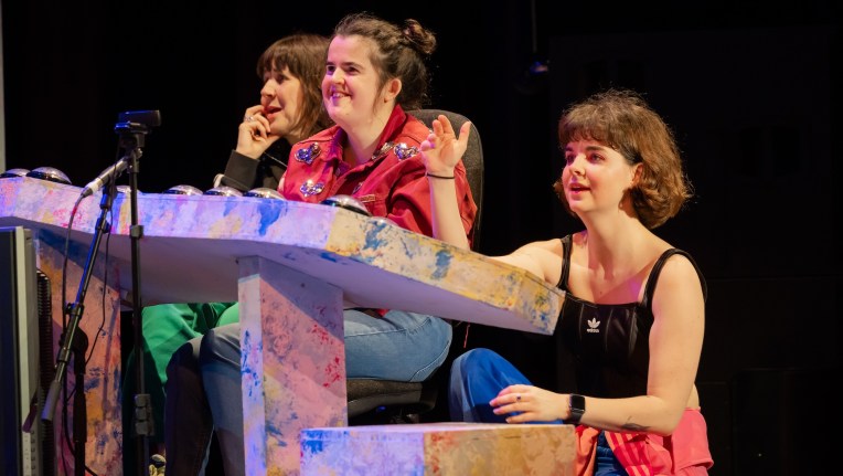 Rachel and her sister Flo and their mother, who also stars in the show. Image: Ikin Yum