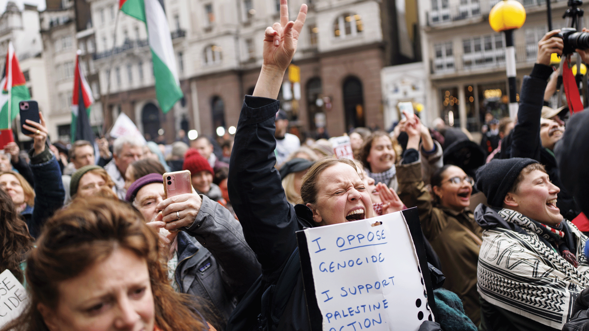 Palestine Action supports at the Royal Courts of Justice