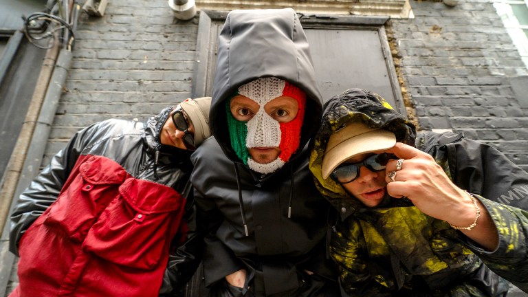 Kneecap pictured in a photo shoot for Big Issue