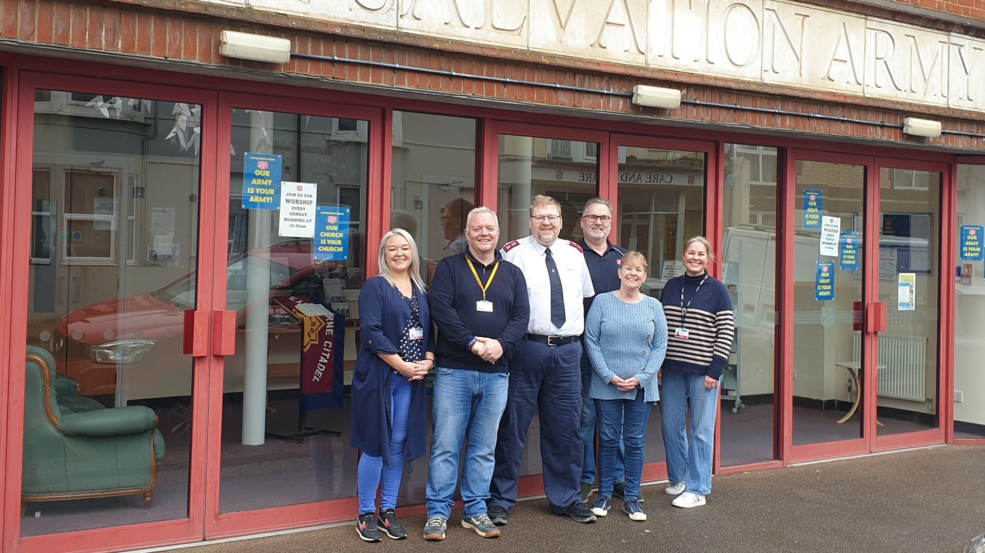 Eastbourne councillor Peter Diplock outside The Salvation Army