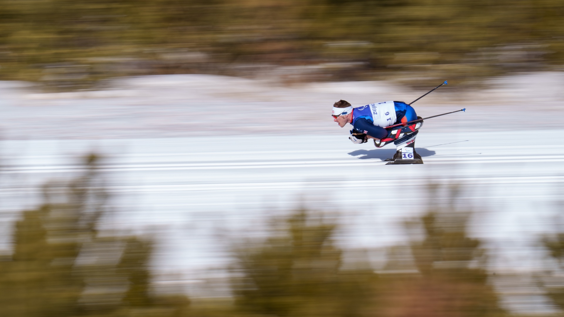 Scott Meenagh competes in the Winter Paralympics