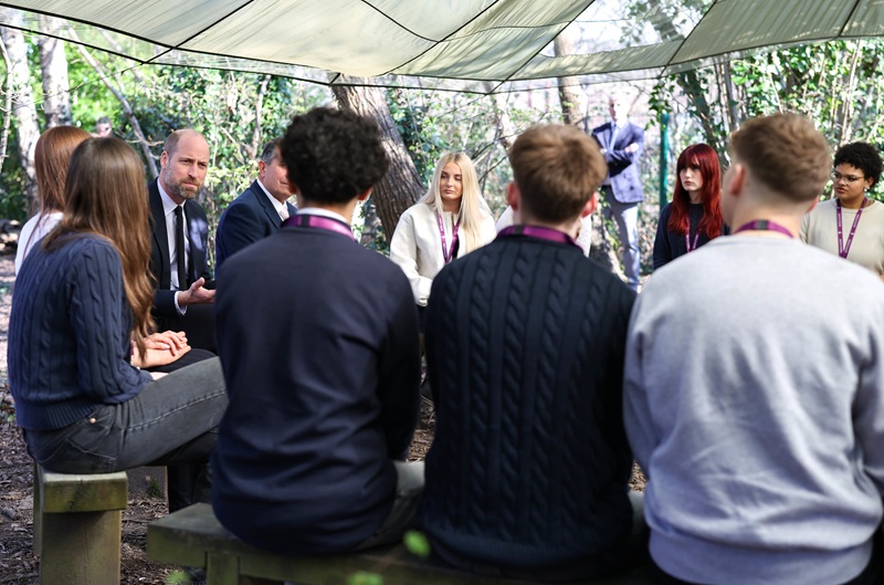 Prince William meets pupils from The Bourne Academy