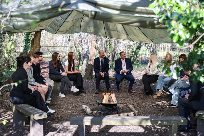 Prince William meets pupils from The Bourne Academy