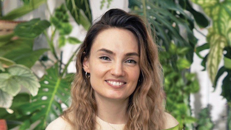 Claire Lowrie with her house plants.