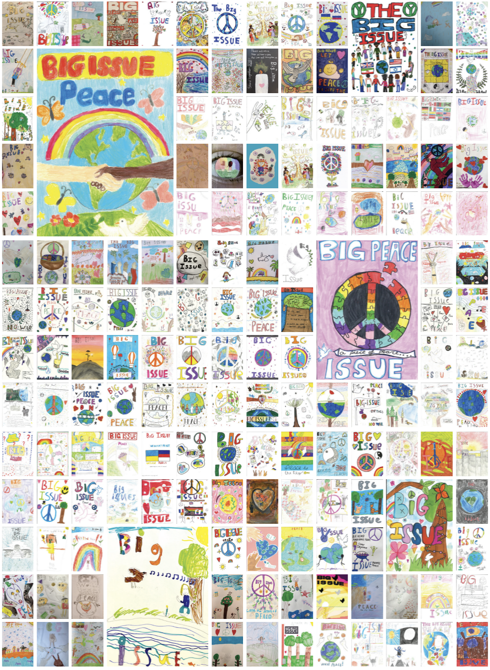 Big Issue Kids Cover Competition designs 2026