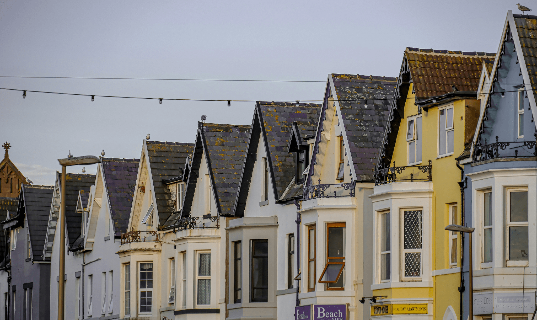 Stock image of a row of houses