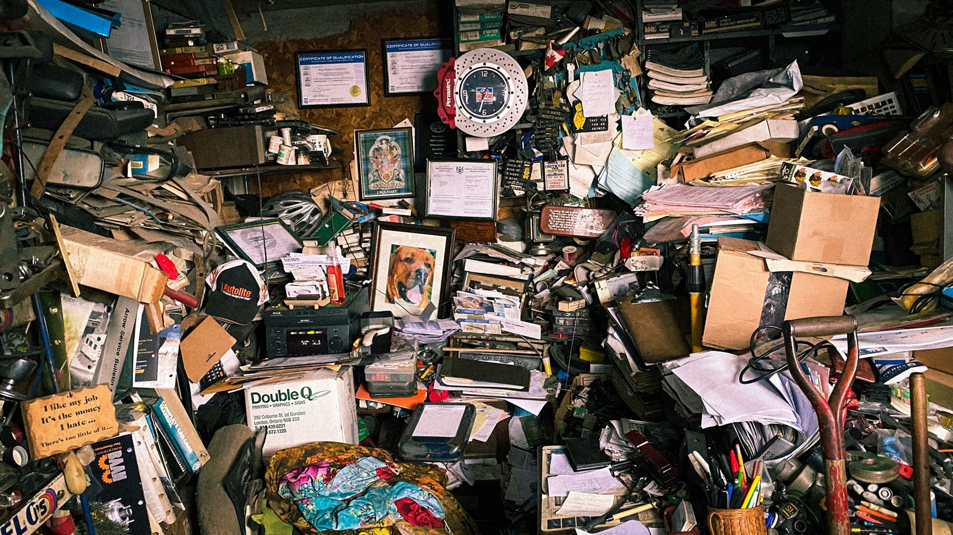 a cluttered home affected by hoarding