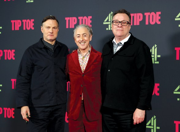 David Morrissey, Alan Cumming and Russell T Davies at the Tip Toe premiere