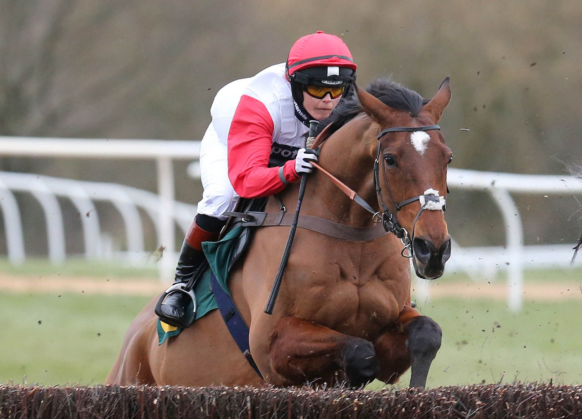 Victoria Pendleton riding a horse