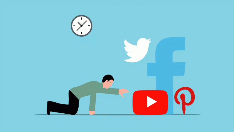 an illustration representing social media