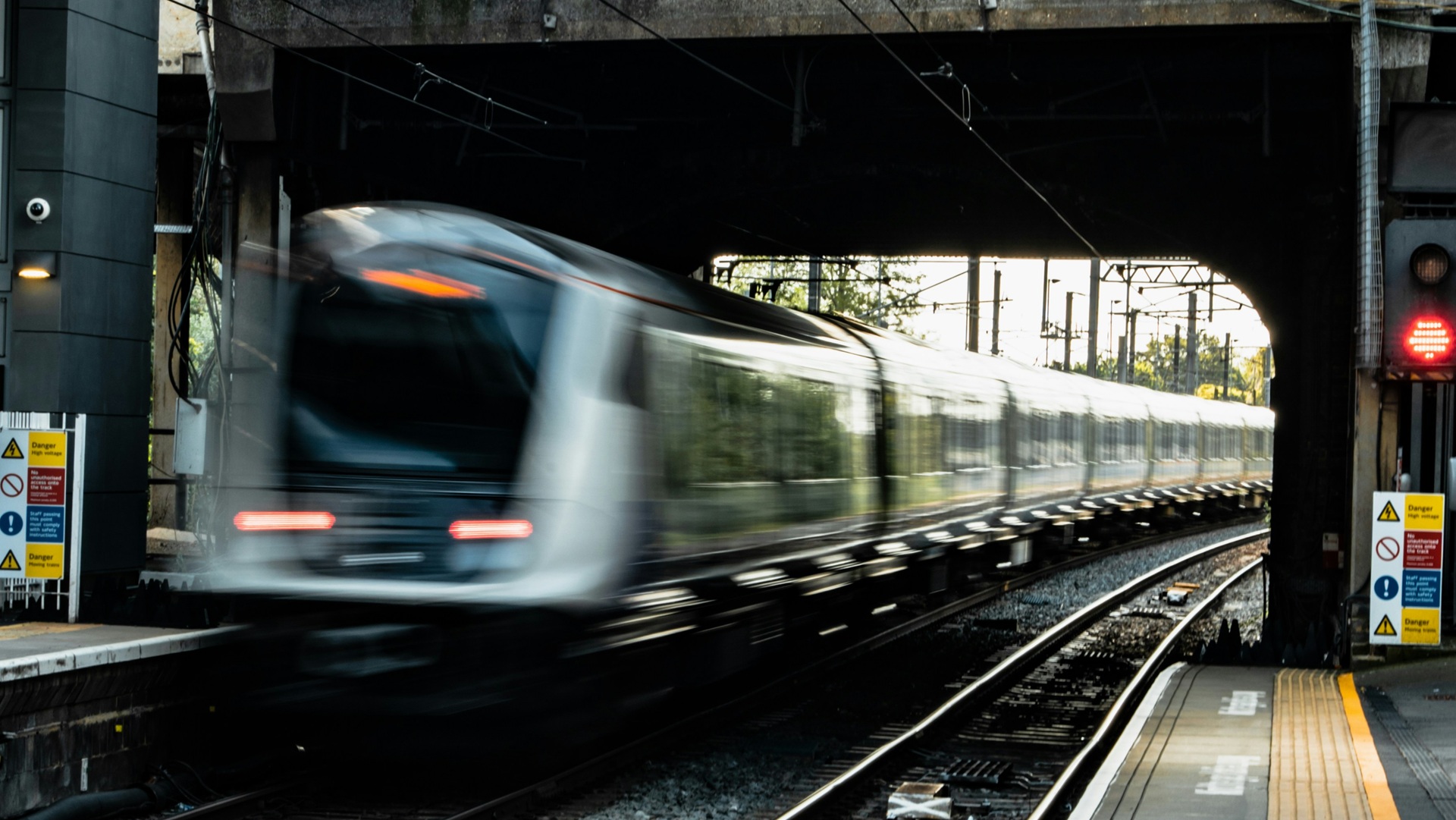 A UK train at speed