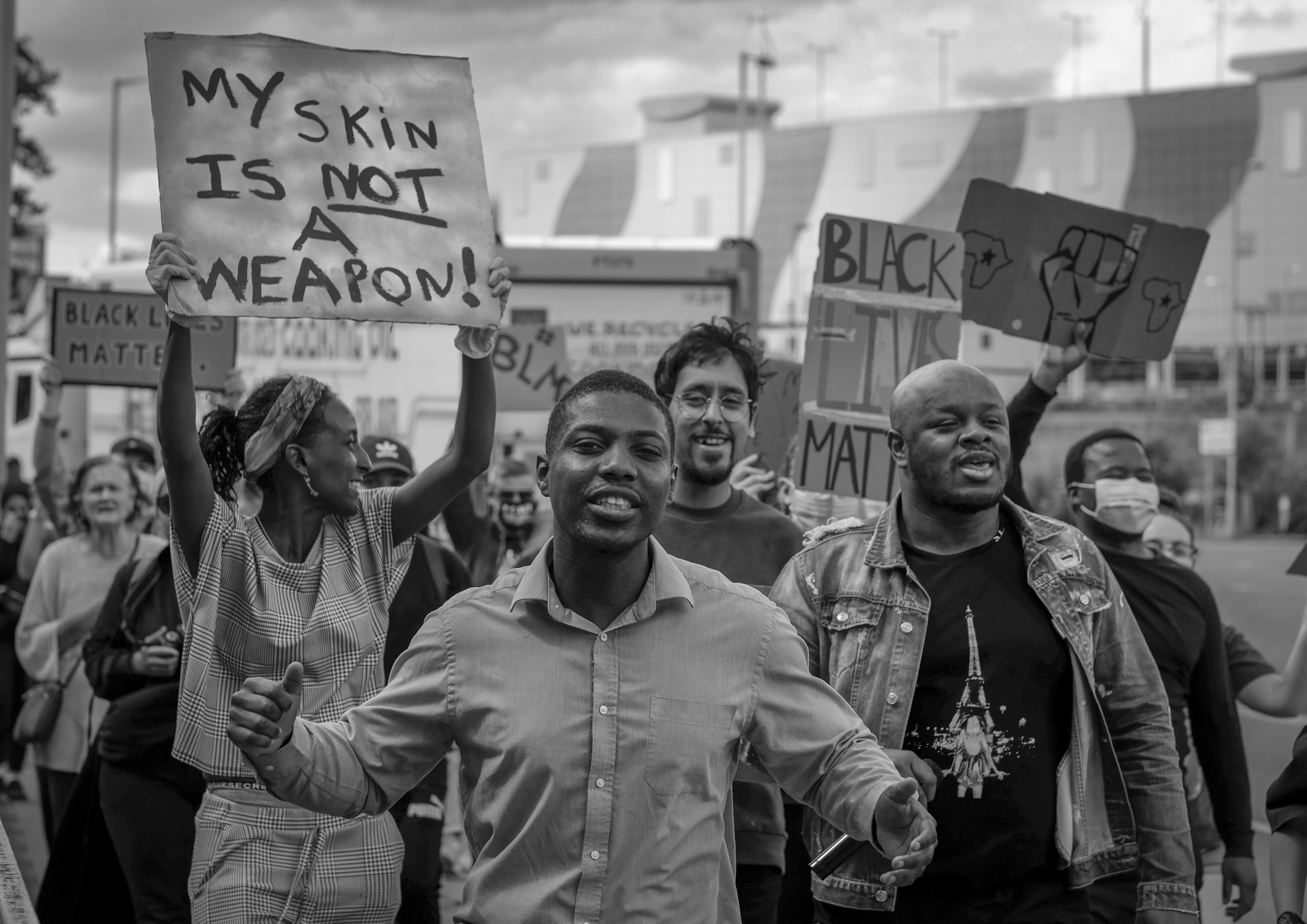 A Black Lives Matter protest in Luton photographed by Marc Davenant for his Rebellion! exhibition