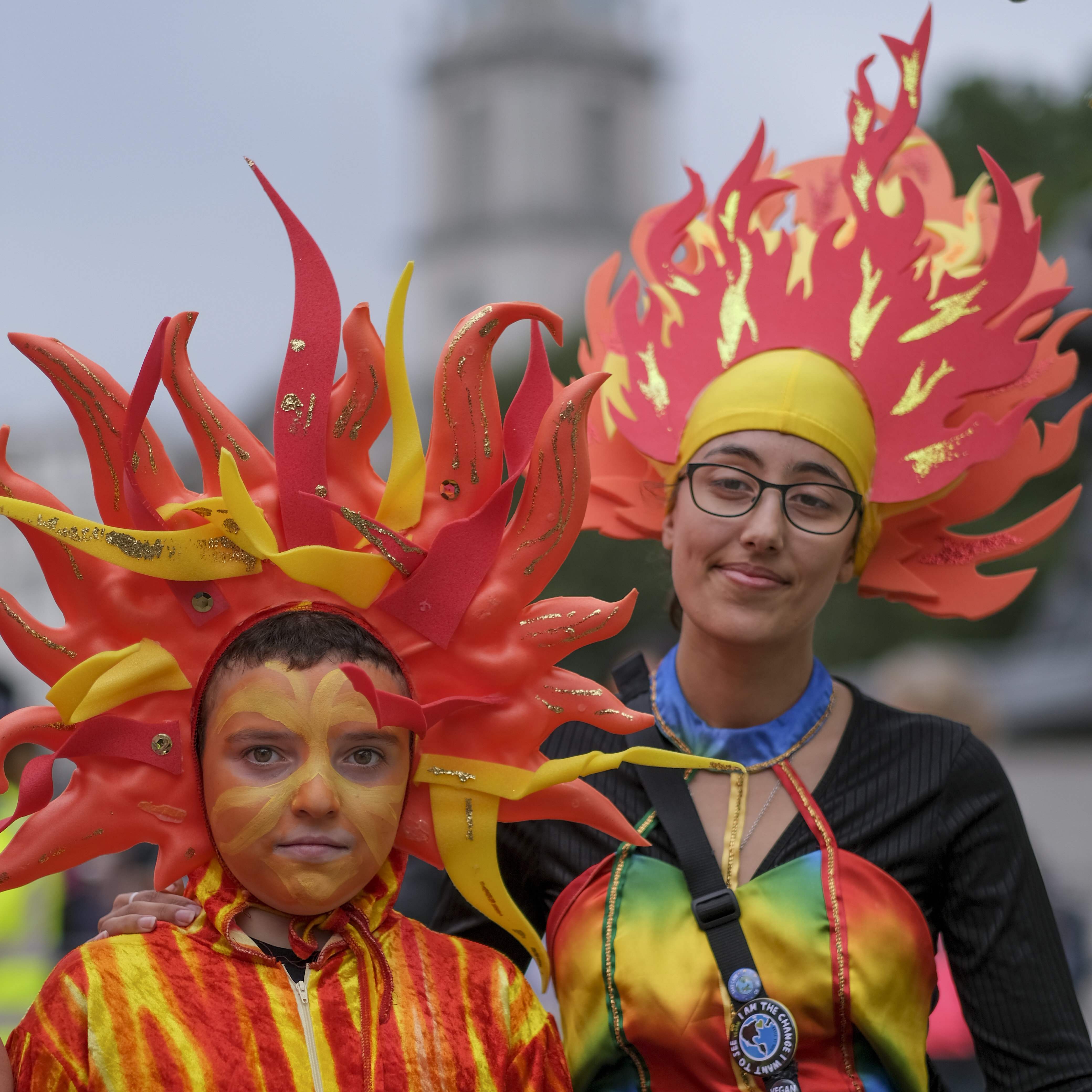 A mother and child protesting about climate change, photographed by Marc Davenant for his Rebellion! exhibition
