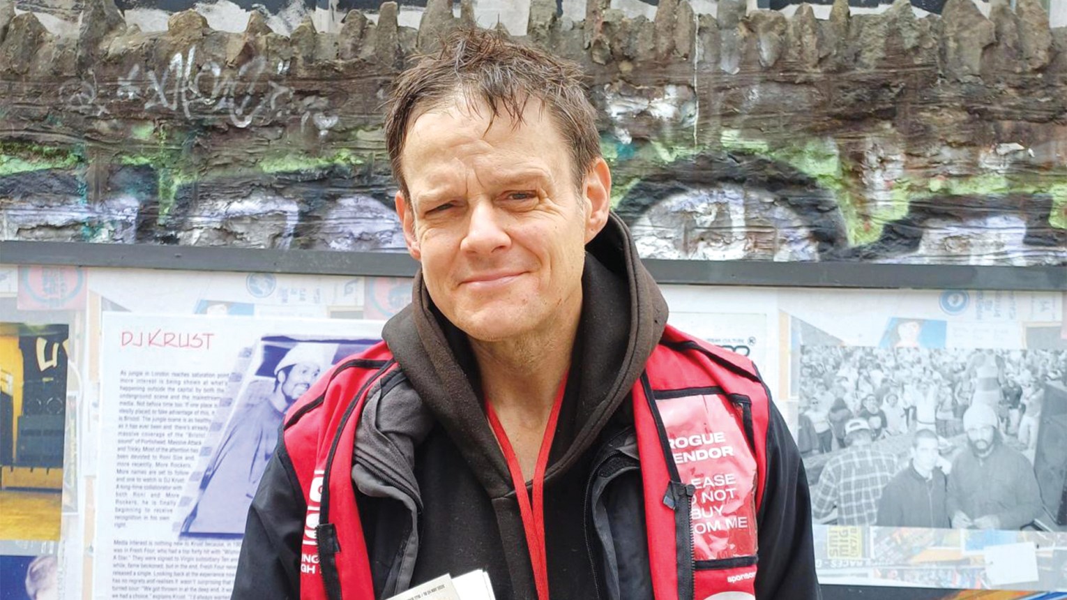 Big Issue vendor Tony Rivers