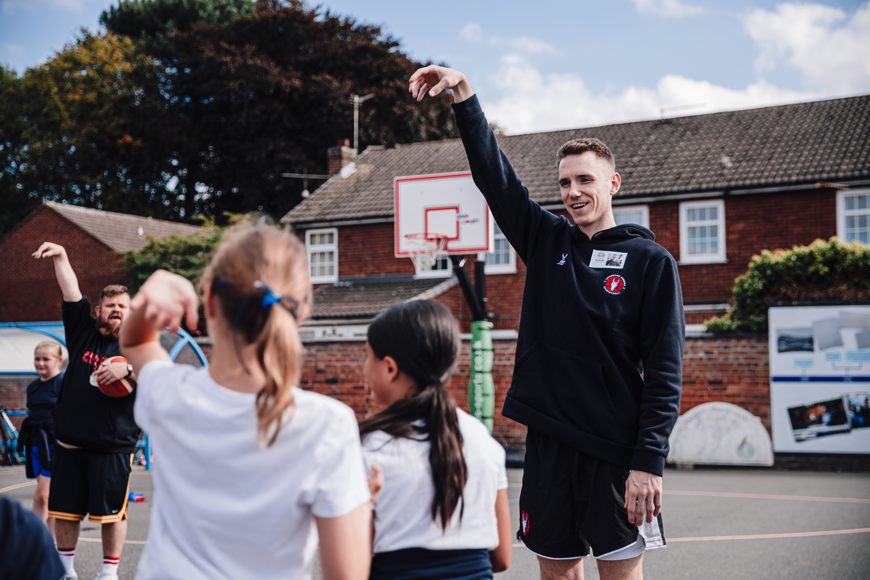 A Leicester Riders coaching session