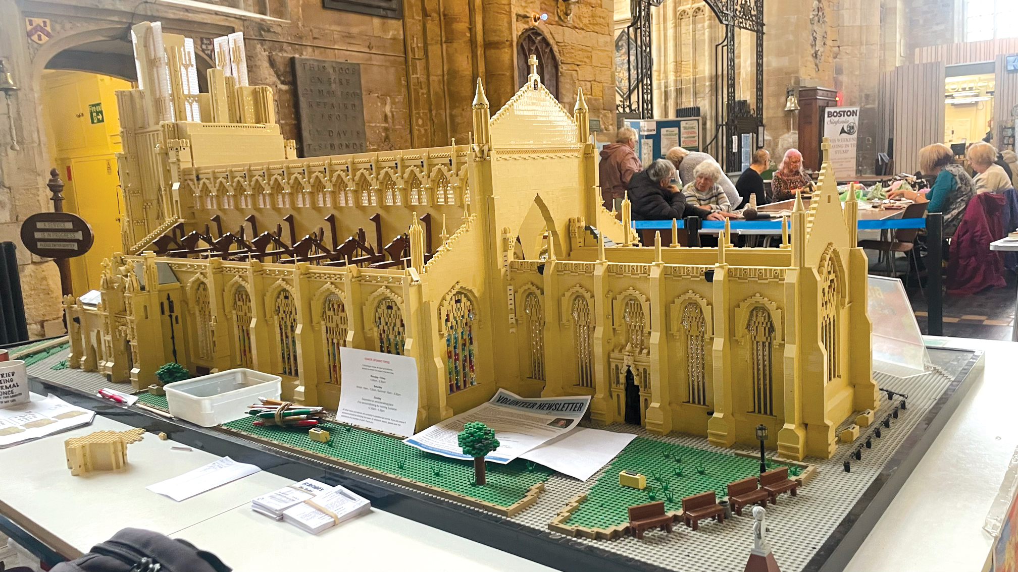 A model of St Botolph's Church in Boston