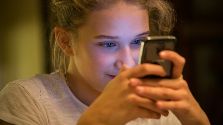 child on social media